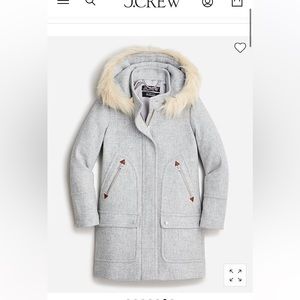 J.Crew new chateau parka in Italian wood size 6 nwt